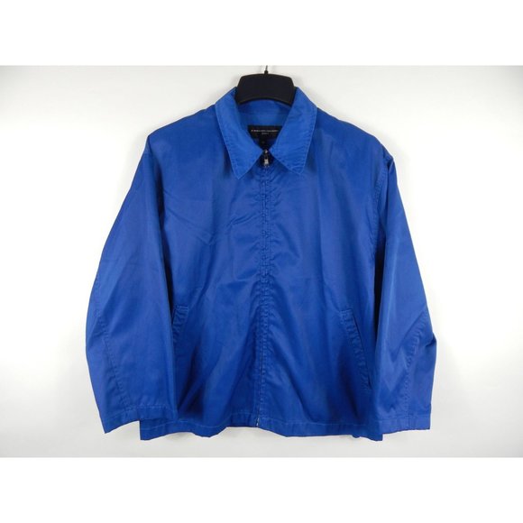 Vntg French Connection Rare Harrington Jacket Made in UK Blue Men's Medium D111 - Picture 1 of 7